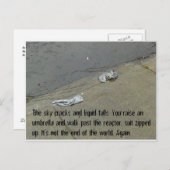Postkarte aus der Rainpokalypse der Post-Apokalyps (Vorne/Hinten)