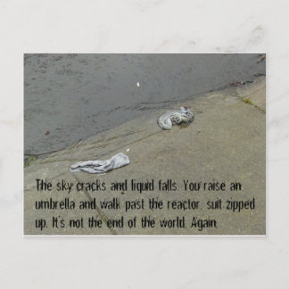 Postkarte aus der Rainpokalypse der Post-Apokalyps