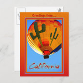Postkarte aus Kalifornien (Vorne/Hinten)
