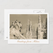 Postkarte aus Mailand. (Vorne/Hinten)