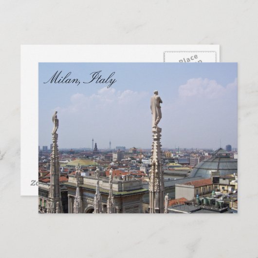 Postkarte aus Mailand, Italien (Vorne/Hinten)