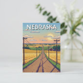Postkarte aus Nebraska (Stehend Vorderseite)