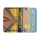 Postkarte aus Nebraska Magnet (Horizontal)