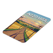 Postkarte aus Nebraska Magnet (Linke Seite)