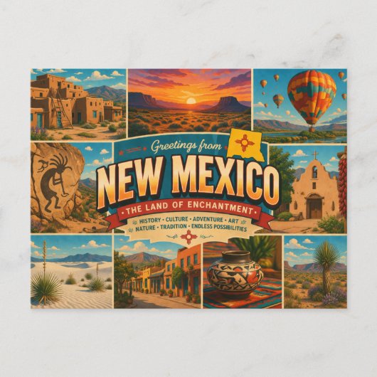 Postkarte aus New Mexico (Vorderseite)