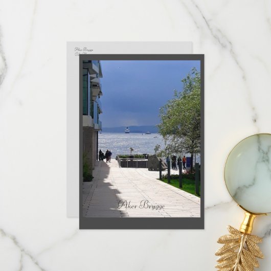 Postkarte aus Oslo, Norwegen (Vorderseite/Rückseite Beispiel)