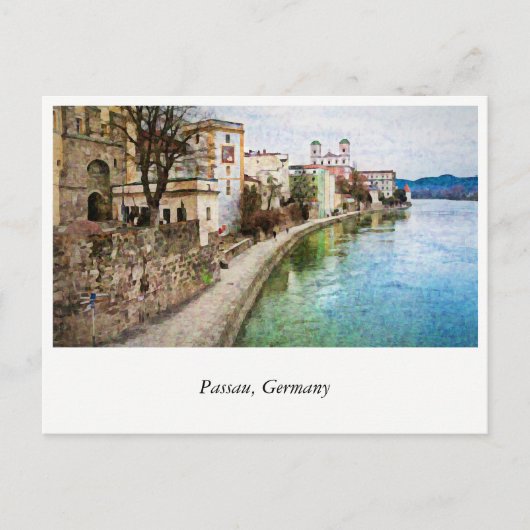 Postkarte aus Passau, Deutschland (Vorderseite)