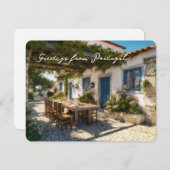 Postkarte aus Portugal, Terrasse (Vorne/Hinten)