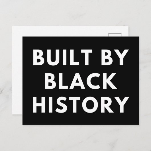 Postkarte aus schwarzer Historie (Vorne/Hinten)