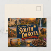 Postkarte aus South Dakota (Vorne/Hinten)