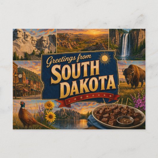 Postkarte aus South Dakota (Vorderseite)