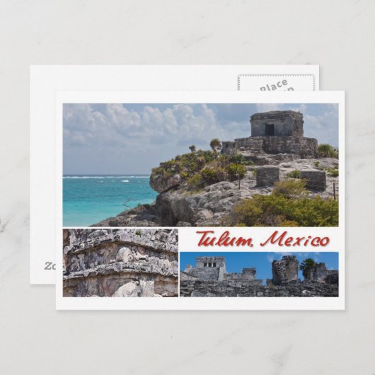Postkarte aus Tulum, Mexiko (Vorne/Hinten)