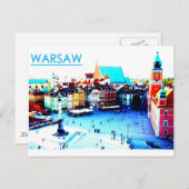 Postkarte aus Warschau (Vorne/Hinten)