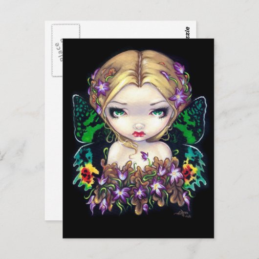 Postkarte "Autumn Crocus Fairy" (Vorne/Hinten)