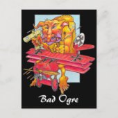 Postkarte - Bad Ogre - schwarzer Hintergrund (Vorderseite)