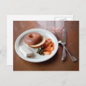 Postkarte Bagel & Lox (Vorne/Hinten)