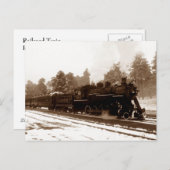 Postkarte ~ BAHNBAHNHOF IN EINER WINTERSCHNITTSTEL (Vorne/Hinten)