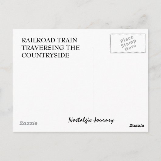 Postkarte ~ BAHNHOF (Rückseite)