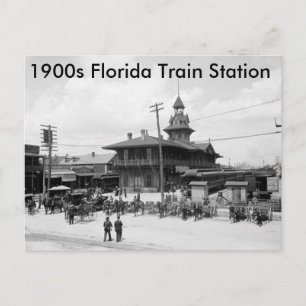 Postkarte "Bahnhof Florida" der 1900er Jahre