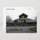 Postkarte: Bahnhof Paso Robles im Winter Postkarte (Vorne/Hinten)