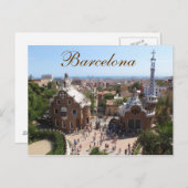 Postkarte Barcelona (Vorne/Hinten)