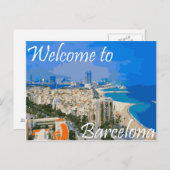Postkarte Barcelonas Spanien (Vorne/Hinten)