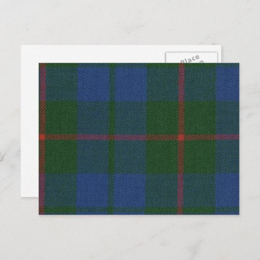 Postkarte Barclay Jagd Alter Tartan (Vorne/Hinten)
