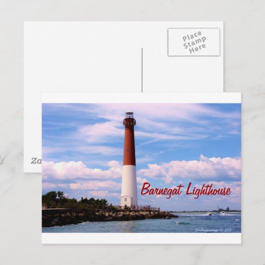 Postkarte Barnegat Lighthouse (Vorne/Hinten)
