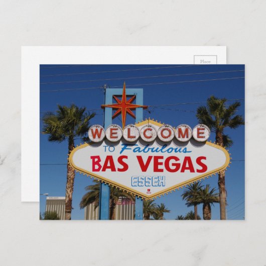Postkarte Bas vegas (Vorne/Hinten)