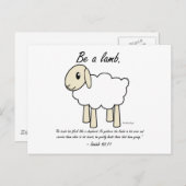 Postkarte ‚Be a Lamb‘ (Vorne/Hinten)