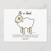 Postkarte ‚Be a Lamb‘