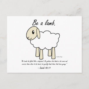 Postkarte ‚Be a Lamb‘