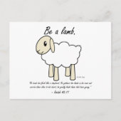 Postkarte ‚Be a Lamb‘ (Vorderseite)