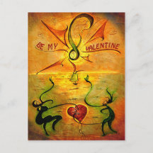 Postkarte "Be My Valentine"