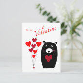 Postkarte "Be my Valentine" (Stehend Vorderseite)
