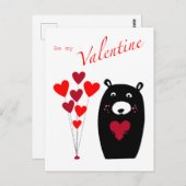 Postkarte "Be my Valentine" (Vorne/Hinten)