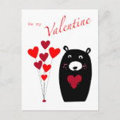Postkarte "Be my Valentine" (Vorderseite)