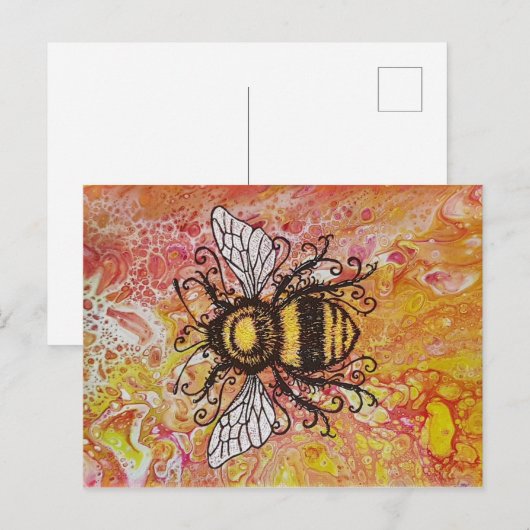 Postkarte "Bee Mine" (Vorne/Hinten)