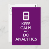 Postkarte behalt Calm Do Analytics (Vorne/Hinten)
