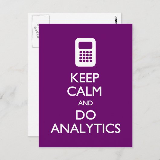 Postkarte behalt Calm Do Analytics (Vorne/Hinten)