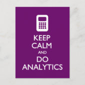 Postkarte behalt Calm Do Analytics (Vorderseite)
