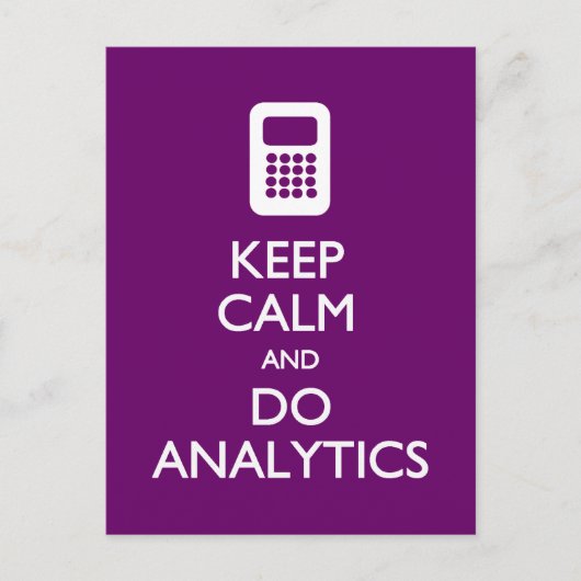 Postkarte behalt Calm Do Analytics (Vorderseite)