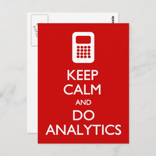Postkarte behalt Calm Do Analytics (Vorne/Hinten)