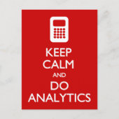 Postkarte behalt Calm Do Analytics (Vorderseite)