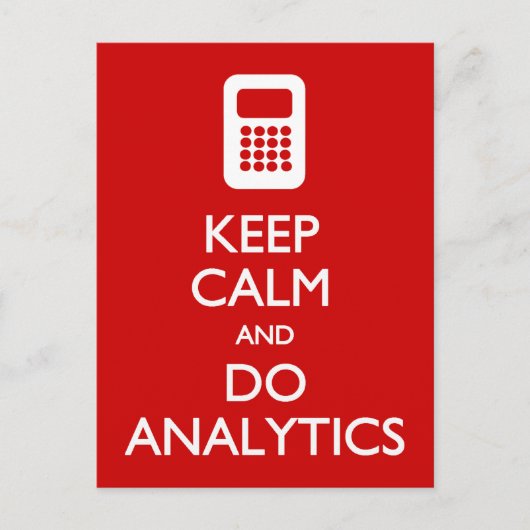 Postkarte behalt Calm Do Analytics (Vorderseite)