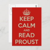 Postkarte behalt Calm Proust (Vorne/Hinten)