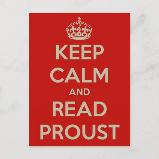 Postkarte behalt Calm Proust (Vorderseite)