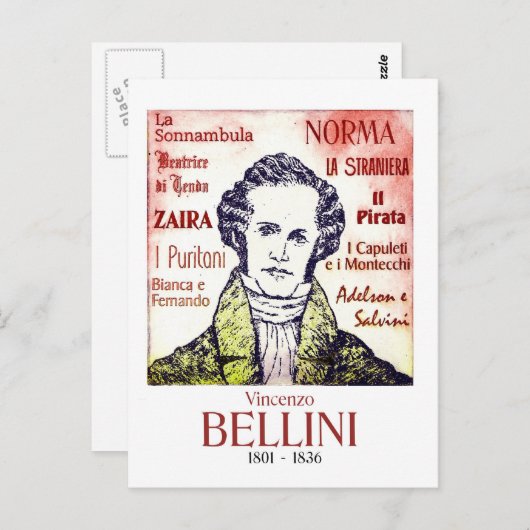 Postkarte Bellini (Vorne/Hinten)