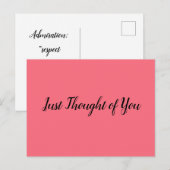 Postkarte - Bewunderung: "Respekt und warme Zustim (Vorne/Hinten)