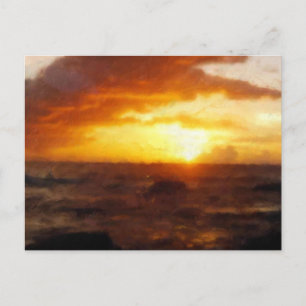 Postkarte ~ Bild eines herrlichen Sonnenuntergangs